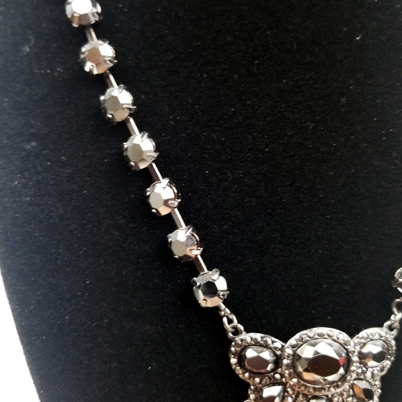 Vtg Carolee Lux Black Rhinestone Necklace EUC - Picture 7 of 13